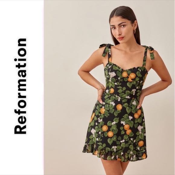 Reformation Dresses & Skirts - Reformation Dress Christine Oranges Fruit Sz M/8